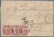 Luxemburg: 1859, 1 Sgr. Horizontal Strip Of Three With Stamps-margin On Left, Cancelled With Bar Pos - Other & Unclassified