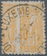 Luxemburg: 1882, 20c. Orange-yellow With Distinctive Vertical Paper Fold, Postally Used "LUXEMBOURG - Otros & Sin Clasificación