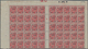 Monaco: 1920, Royal Wedding, 2c.+3c. On 15c.+10c. Carmine, (folded) Gutter Pane Of 50 Stamps With Mi - Unused Stamps