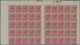 Monaco: 1920, Royal Wedding, 2c.+3c. On 15c.+10c. Carmine, (folded) Gutter Pane Of 50 Stamps With Mi - Ongebruikt