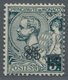 Monaco: 1924, Prince Albert I. 5fr. Dark-green With DOUBLE SURCHARGE ‚85‘ (C.), MNH And Very Scarce, - Unused Stamps