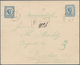 Montenegro - Ganzsachen: 1893. 10 N Blue/white Prince Nicholas Stationery Envelope ("knife" B, Type - Montenegro