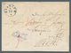 Niederlande - Vorphilatelie: 1848,Niederlande, HAARLEM, K1 Auf Kompl. Faltbrief Mit Blauem L2 FRANCO - ...-1852 Prephilately