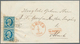 Niederlande: 1864, 5c Blau (Mi.Nr. 1) Im Breitrandigen Senkrechten Paar Auf Kab.Brief Von KAMPEN Nac - Other & Unclassified