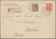 Niederlande: 1929, 35 C Brown-olive Roller Stamp Perforation B Additional Franking On 7 1/2 C Orange - Other & Unclassified