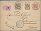 Niederlande - Ganzsachen: 1899, Envelope 5 C. Red Uprated 7 1/2 C. Brown And 10 C. Grey Tid "'SGRAVE - Material Postal