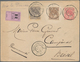 Niederlande - Ganzsachen: 1899, Envelope 5 C. Red Uprated 7 1/2 C. Brown And 10 C. Grey Tid "'SGRAVE - Postwaardestukken