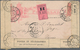 Niederlande - Ganzsachen: 1900, Letter Card 12 1/2 C. Uprated 5 C. (2) Canc. "TILBURG 12 NOV 00" Reg - Postal Stationery
