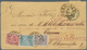 Norwegen: 1867, 3 Sk. Violett, 4 Sk. Blau Und 8 Sk. Karminrosa Zusammen Auf Kabinett-Couvert Von "CH - Brieven En Documenten