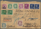 Norwegen: 1925 Value Letter Over 40 Reichsmark With Multicolored Franking From Oslo-Majorstuen To Le - Cartas & Documentos