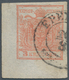 Österreich: 1852, Wappenzeichnung 3 Kr. Handpapier Rosa, Type III A, Sehr Gut Gerandete Linke Untere - Other & Unclassified