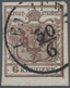 Österreich: 1850, 6 Kr Braun Type I B Auf Geripptem Handpapier. Die Marke Hat Einen Teilabdruck Des - Andere & Zonder Classificatie