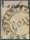 Österreich: 1851, (6 Kr) Ockergelb, Type I B, Sog. "Gelber Merkur", Auf Kleinem Stück Eines Adressze - Otros & Sin Clasificación
