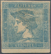 Österreich: 1851, Zeitungsmarke Merkur (0,6 Kr/3 C) Blau Ungebraucht, Repariert, Farbfrisch Und Voll - Otros & Sin Clasificación