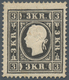 Österreich: 1858, 3 Kr. Schwarz, Type II Mit Quarzlupenreinem Original-Gummi Ohne Falz, Dieser Ist O - Andere & Zonder Classificatie