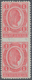 Österreich: 1899, 1 Kronen Rötlichlila Im Senkr. Paar, Mitte Ungezähnt, Ungebraucht Mit Originalgumm - Other & Unclassified