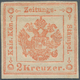 Österreich - Lombardei Und Venetien - Zeitungsstempelmarken: 1858, 2 Kr Mattrot, Allseits Vollrandig - Lombardije-Venetië