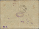 Rumänien - Rumänische Post In Der Levante: 1896, 2 X 10 Pa On 5 B Blue With Ovp In Violet, 20 Pa On - Levant (Turkey)