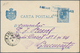 Delcampe - Rumänien - Ganzsachen: 1878/1923, Group Of 4 Different Postal Stationery Cards With Better Usages, C - Postwaardestukken