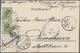 Russische Post In China: 1899, 2 K. Pair Tied "INKOU 10 XII 1901" To Ppc With Boxed "PAQUEBOT" Along - China