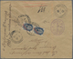 Russische Post In Der Levante - Staatspost: 1901, Russian Levant Vertical Pair 1 Pia. On 10k. Blue W - Turkish Empire