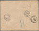 Russland - Ganzsachen: 1882, Envelope 7 K. Grey Uprated 7 K. Grey/red Tied "MINSK 11 FEB 1882" Regis - Postwaardestukken