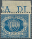 San Marino: 1877, Coat Of Arms 10c. Blue From Upper Margin, Unused With Large Part Original Gum, Mi. - Other & Unclassified