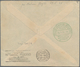 San Marino: 1933, 5 L Overprint On 80 C Olive Mixed Franking On ZEPPELIN-letter From San Marino City - Other & Unclassified