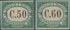 San Marino - Portomarken: 1897, Postage Dues 50c. And 60c. Green/brown IMPERFORATE PROOFS On Ungumme - Postage Due