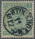 Schweden: 1855, Coat Of Arms 3 Skill. Bluish-green Used With Heavy ‚STOCKHOLM 11/12/1857‘ Cds., Part - Gebruikt