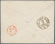 Schweden: 1889 Provisional 10 On 24 øre Deep Blue On Orange-yellow, Horizontal Pair Used On Cover Fr - Used Stamps