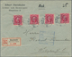 Schweden: 1891, 10 Öre Carmine - 4 Items On Registered Letter "Stockholm (Hufvudkont, Staden)" On Le - Used Stamps