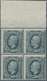 Schweden: 1895, Oscar II. 50öre Blue-grey Block Of Four From Upper Margin, MNH And Scarce, Mi. € 360 - Used Stamps