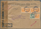 Schweden: 1944 Airmail Letter With 5x1 Crown Orange And 5 Öre Green From Stockholm To Vancouver Over - Used Stamps