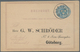 Schweden - Ganzsachen: 1873, Ganzsachenkarte 12 Öre Blau Mit Zudruck "G.W. Schröder" Nach Göteburg ( - Postal Stationery