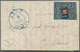 Schweiz: 1850 Rayon I 5 Rp. Schwarz/karmin/dunkelblau, Type 21 Ohne KE, Verwendet Auf Komplettem Kle - Used Stamps