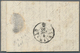 Schweiz: 1850 Rayon I 5 Rp. Schwarz/karmin/dunkelblau, Type 21 Ohne KE, Verwendet Auf Komplettem Kle - Gebruikt