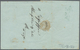 Schweiz: 1850, 10 Rp RAYON II Ohne Kreuzeinfassung, Type 16, Stein B-RU Auf Faltbrief Von RHEINFELDE - Usados