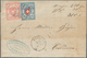 Schweiz: 1850/52 Rayon I 5 Rp. Rot/hellblau, T. 34, Stein C1-LO Und Rayon III 15 Rp., Type 3, Zusamm - Oblitérés