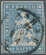 Schweiz: 1854, 10 Rp Blau Sitzende Helvetia, Sog. 'Strubel-Ausgabe', Auf Sehr Dünnem Münchener Papie - Used Stamps