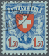 Schweiz: 1940, 1.50 Fr. Freimarke "Wappenschild" Auf Gestrichenem Faser-Papier Mit Glatter Gummierun - Used Stamps
