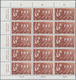 Delcampe - Schweiz: 1945, PAX 50 Rp.-10 Fr., Acht Werte Je In Rand-15er-Blocks Postfrisch (ein Wert 10 Fr. Etwa - Used Stamps