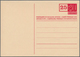Schweiz - Ganzsachen: 1948 Zwei Ganzsachendoppelkarten 25 A. 20+25 A. 20 C. Rosa, Eine Mit Wz. 6 (Zu - Enteros Postales