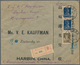 Sowjetunion: 1924, 10 K. Blue, Two Single Stamps And 8 K. Olive, Tied By Cds. "MOSKAU 5.5.27" To Reg - Andere & Zonder Classificatie