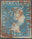 Spanien: 1850, 6r. Blue, Fresh Colour And Full Margins All Around, Oblit. By Red C.d.s. "3 MAR 1805" - Andere & Zonder Classificatie