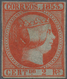 Spanien: 1853, 2r. Vermilion, Bright Colour, Close To Full Margins, Unused No Gum, Repaired. Overall - Other & Unclassified