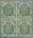 Spanien: 1854, 2cs. Green, Proof Block Of Four On Ungummed Paper With Faint Annulment Marks, Certifi - Andere & Zonder Classificatie