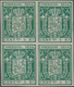 Spanien: 1854, 5r. Green, Proof Block Of Four On Ungummed Paper With Faint Annulment Marks, Signed R - Andere & Zonder Classificatie