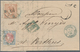 Spanien: 1867, 25 M. And 50 M. Tied Blue Carreta "19" In Blue To Entire Folded Letter Dated "Aguilla - Andere & Zonder Classificatie