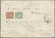 Spanien: 1868, 50 Mils Violet And 200 Mils Green Canc. Pen Strokes On Registered Cover From Valoria - Other & Unclassified